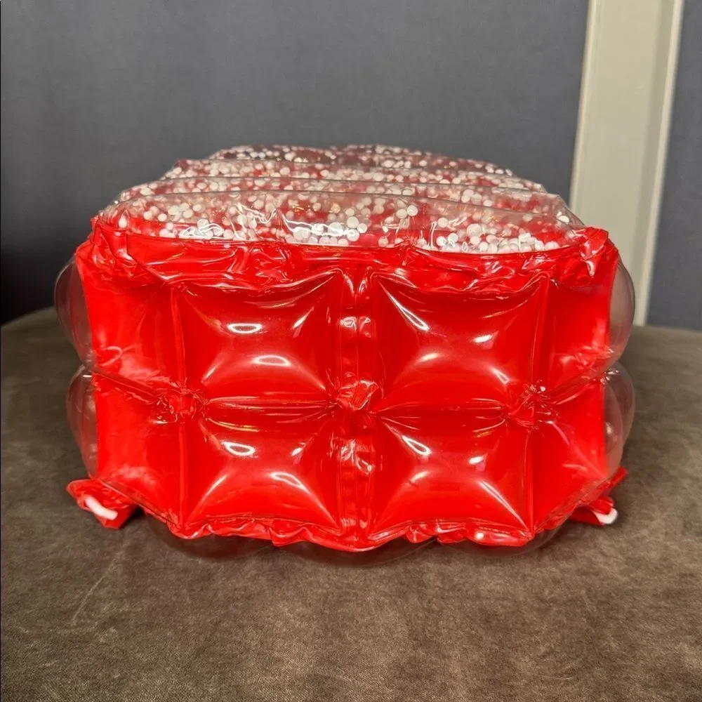 Red Inflatable Bubble BackPack Foam Ball New in Packaging One Size